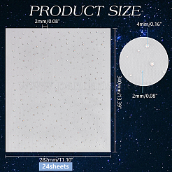 グリッターホットフィックスラインストーンシート24枚  パッチにアイロン  帽子の装飾  クリスタルAB  340x282x2mm&nbsp;DIY-FG0010-10A