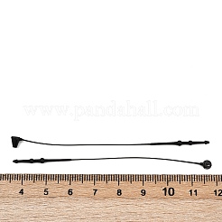 プラスチック値札チェーン2000個  ファスナーハングタグスナップロックピン  ブラック  80x3.5x4.5mm&nbsp;KY-CY0001-01A-01
