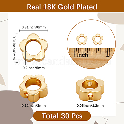 30Pcs Brass Bead Frame&nbsp;KK-SC0006-49