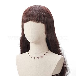 天然混合宝石チップビーズネックレス  女性用ゴールデン 316 サージカルステンレス ジュエリー  15.71インチ（39.9cm）&nbsp;NJEW-JN04234