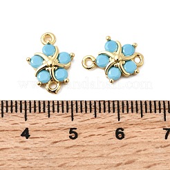 Brass with Glass Connector Charms&nbsp;KK-G542-08G