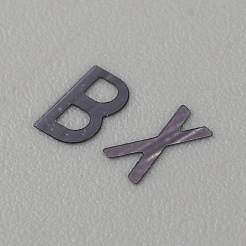 プラスチックスパンコール  紙吹雪  文字L  ミックスカラー  5x1~3x0.04mm&nbsp;KY-WH0001-072