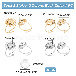 DIY Blank Dome Ring Making Kit&nbsp;STAS-UN0041-67