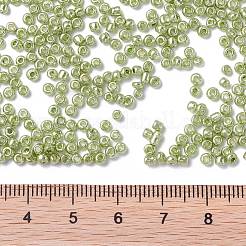 12/0 ガラスシードビーズ  メタリックカラースタイル  ラウンド  ダークカーキ  12/0  2mm  穴：1mm  約30000個/ポンド&nbsp;SEED-A017-2mm-1112