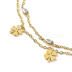 Ion Plating(IP) 304 Stainless Steel Chains Anklet&nbsp;AJEW-H148-13F-G