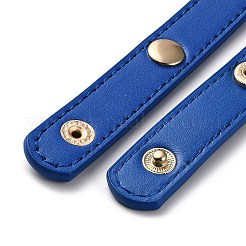 Puレザーバッグハンドル  鉄のスナップボタン付き  ブルー  62x1.95x0.6cm&nbsp;LS-DIY-B067-01G-04