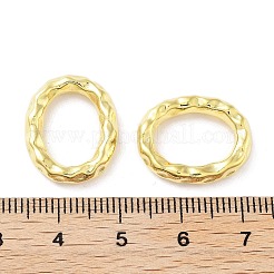 合金フレームコネクター  テクスチャ付き楕円形  18KGP本金メッキ  19x15x4mm  内径：13.5x9.5mm&nbsp;FIND-G085-08B-G