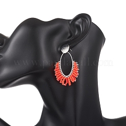 Brass Dangle Stud Earrings&nbsp;EJEW-MZ00696-01