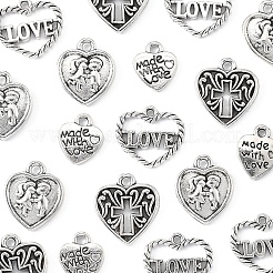80Pcs 5 Styles Tibetan Style Zinc Alloy Charms&nbsp;TIBEP-FS0001-38