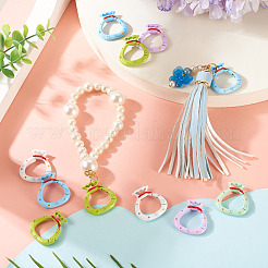 10Pcs 5 Colors Alloy Spring Gate Rings&nbsp;FIND-TA0008-59A