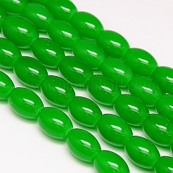 Imitation Jade Glass Rice Bead Strands&nbsp;GLAA-A022B-14x18mm-M