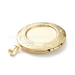 Brass Locket Pendants&nbsp;KK-P199-05G