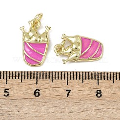 Brass Enamel Pendants&nbsp;KK-I358-072G-01