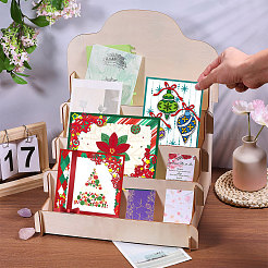 4-Tier Wood Display Riser Stands for Greeting Cards&nbsp;ODIS-GL0001-10