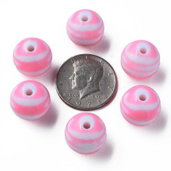 Opaque Striped Acrylic Beads&nbsp;MACR-S373-27B-05