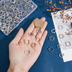150Pcs 5 Styles Alloy Bead Frame&nbsp;FIND-SP0005-46