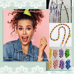 120Pcs 4 Colors Food Grade Eco-Friendly Silicone Focal Beads&nbsp;SIL-PH0001-12