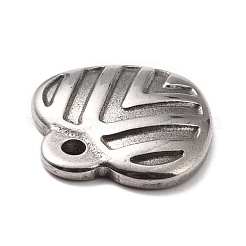 304ステンレススチールペンダントカボションエナメル  ハート  ステンレス鋼色  17x16x3mm  穴：1.6mm&nbsp;STAS-B024-69P