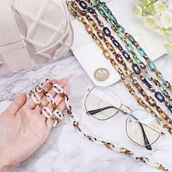 6 Strands 6 Colors Handmade Acrylic Figaro Chains&nbsp;AJEW-FH0002-03