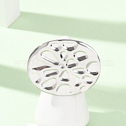 女性用304ステンレススチールカフオープンリング  オーバル  ステンレス鋼色  17mm&nbsp;RJEW-C162-01B-P
