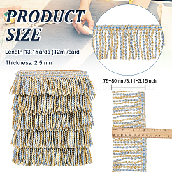 Two Tone Polyester Twisted Rope Tassel Fringe Trimming&nbsp;DIY-WH0304-703E