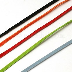 スエード調コード  フェイクレース  ミックスカラー  2.5x1.4mm  約1.09ヤード（1m）/連&nbsp;LW-141-2.5mm-M