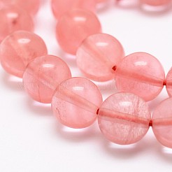 Cherry Quartz Glass Bead Strands&nbsp;X-G-P256-06-10mm