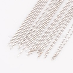 炭素鋼ミシン針  ダーニング針  プラチナ  40x0.45mm  穴：0.3mm&nbsp;E257-12