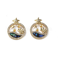 Brass Pave Clear Cubic Zirconia Peg Bails&nbsp;KK-N233-381