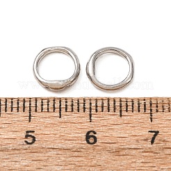 304ステンレススチールリンクリング  リング形状、ループ2つ  ステンレス鋼色  8x2mm  内径：6mm&nbsp;STAS-F362-05C-P