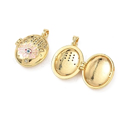 4Pcs 4 Colors Brass Micro Pave Clear Cubic Zirconia Photo Locket Pendants&nbsp;KK-F939-08G
