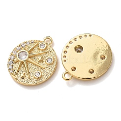 Star & Moon Brass Micro Pave Cubic Zirconia Pendants&nbsp;LS-KK-A295-11A-G