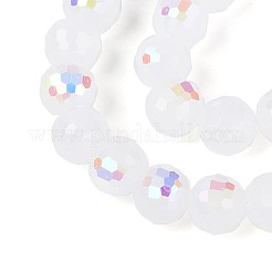 Electroplate Imitation Jade Glass Beads Strands&nbsp;EGLA-N024-01A-B01