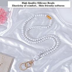 Silicone Beaded ID Card Neck Straps&nbsp;NJEW-SW00025-12