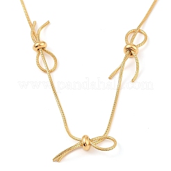 304 Stainless Steel Round Snake Chain Necklaces&nbsp;NJEW-Z047-01G