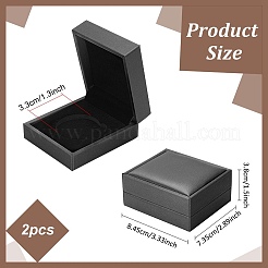 Rectangel PU Imitation Leather Coin Storage Boxes&nbsp;CON-WH0086-102B-01