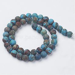 Natural Chrysocolla Round Bead Strands&nbsp;G-G969-4mm