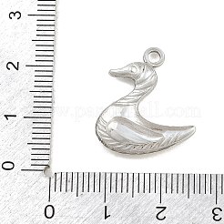 304ステンレスペンダント  白鳥チャーム  ステンレス鋼色  22x19.5x3mm  穴：2mm&nbsp;SA-CBABA5E-23P