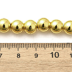 Electroplated Synthetic Magnetic Hematite Beads Strands&nbsp;G-L613-F01-02C