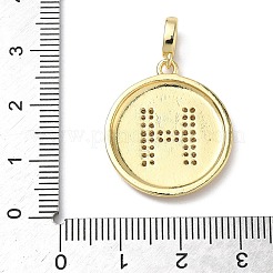 Brass Micro Pave Clear Cubic Zirconia Pendants&nbsp;KK-L253-17G-H