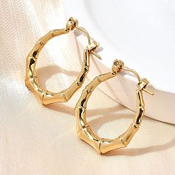 304 Stainless Steel Hoop Earrings for Women&nbsp;EJEW-L296-082G