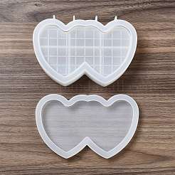 Double Heart DIY Silicone Storage Molds&nbsp;LS-DIY-G079-22
