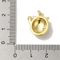 Rack Plating Brass Micro Pave Cubic Zirconia Pendants&nbsp;KK-P272-13G