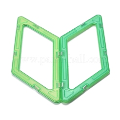 DIYプラスチック磁気ビルディングブロック  3dビルディングブロック建設プレイボード  おもちゃのギフトアクセサリーを作る子供たちのために  平行四辺形  ランダム単色またはランダム混色  193x64x6mm  辺の長さ：129mmと81mm&nbsp;DIY-L046-28