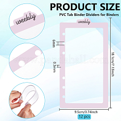 12Pcs PVC Tab Binder Dividers for Binders&nbsp;AJEW-BC0010-06C