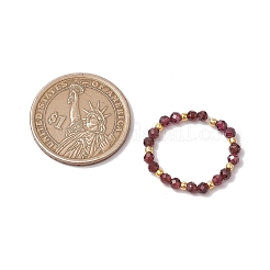 Natural Mixed Stone Beaded Stretch Rings for Women&nbsp;RJEW-JR00868