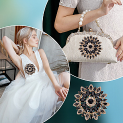 1Pc Flower Glass Rhinestone Cabochons Ornamenets Accessories&nbsp;FIND-FG0004-33D