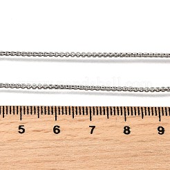 1MM Brass Box Chain Necklaces&nbsp;NJEW-C086-01P