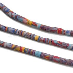 染め合成ターコイズビーズ連売り  コラム  カラフル  2~2.5x2~3mm  穴：0.7mm  約140~143個/連  12.40''~12.60''（31.5~32センチメートル）&nbsp;G-P594-01B-10