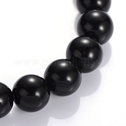 仏頭の宝石ビーズのストレッチブレスレット  チベットスタイルのビーズと真鍮ビーズと  ブラックストーン  55mm&nbsp;X-BJEW-JB01864-06